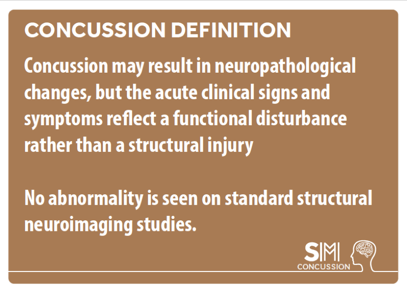 Concussion definition. Does concussion show on a MRI Scan?